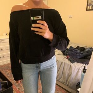 Off the shoulder sweatshirt